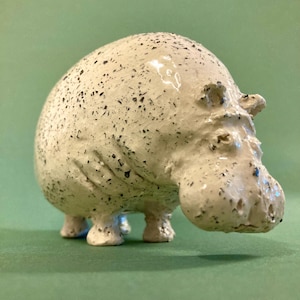 Handmade Ceramic Hippo Sculpture - Ceramic Figurine - Ceramic Hippo Statue - Handmade Ceramic Hippo