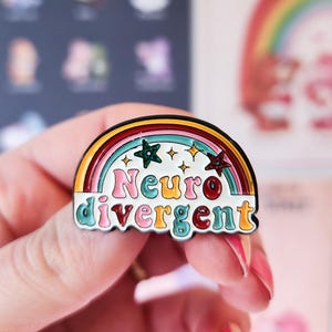 Neurodivergent Enamel Pin, Autism Pin, ADHD Pin