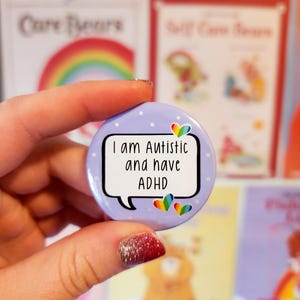 I am Autistic and Have Adhd Enamel Pin, Neurodivergent Badge