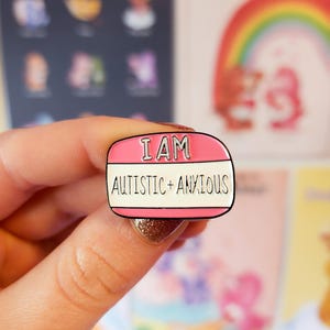 Autistic and Anxious Pin, Neurodivergent Pin
