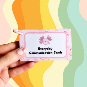 FYSIEKE KOPIE Axolotl Everyday-communicatiekaarten, klaar voor verzending / non-verbaal autisme / niet-sprekende ondersteuningskaarten