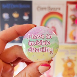Invisible Disability Enamel Pin, Chronic Illness, Neurodivergent, Autism Pin