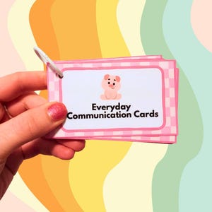 FYSIEKE KOPIE Varken alledaagse communicatiekaarten, klaar voor verzending / non-verbale autisme / niet-sprekende ondersteuningskaarten