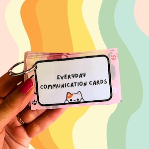 FYSIEKE KOPIE White Cats Everyday-communicatiekaarten, klaar voor verzending / non-verbale autisme / niet-sprekende ondersteuningskaarten