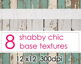 Shabby Chic Wood Digital Paper, Scrapbook Backgrounds (Digital Download)