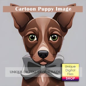 Cartoon Dog, Stock Image, Commercial Use, POD ok, Cute Illustration, Animal Graphics, Illustration, JPEG, High Resolution Puppy Picture