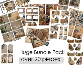Vintage Dragon Junk Journal Kit, Printables,  Fantasy Ephemera (Digital Download)