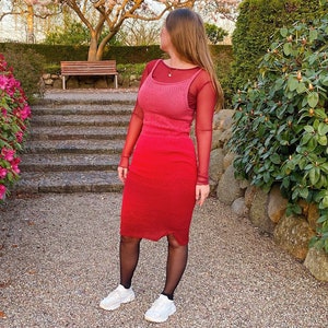 Knit dress pattern, knitted dress pattern, Easy knitted dress pattern, cute dress pattern, cake yarn knit dress (the rose dress)