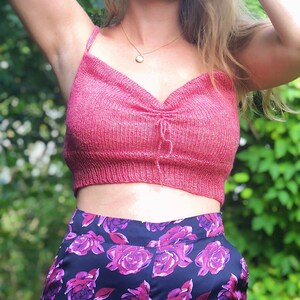 Knit Top Pattern, Knitted Top Pattern, Easy Knit Top, Knit Glitter Top ...