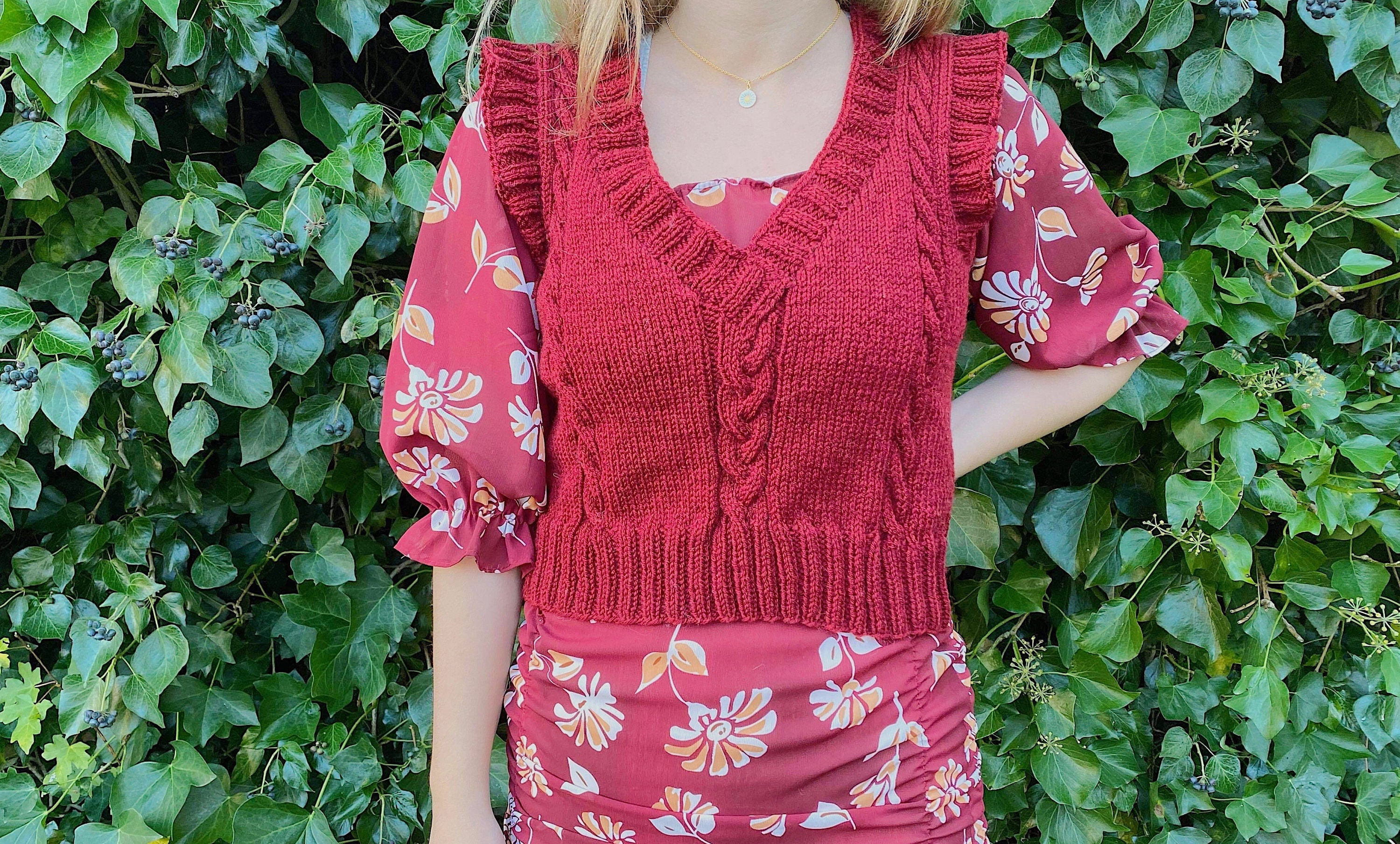 Knitted Vest Pattern, Knit Vest Pattern, Knit Sweater Vest Pattern ...