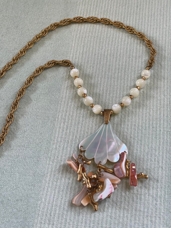 Signed Miriam Haskell Mother Of Pearl Necklace - image 7