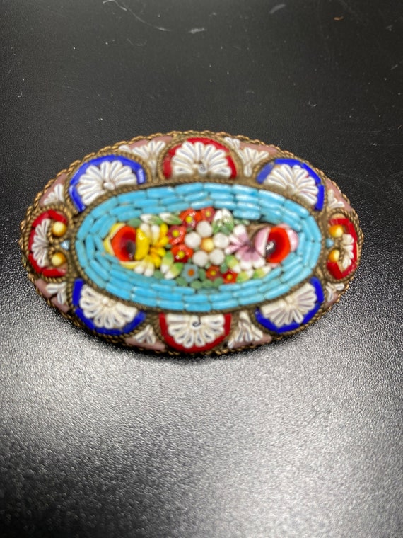 Italian Micro Mosaic Brooch