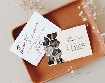 Thank you card template - Photographer business thank you - photography thank you cards - thank you notes - note cards - Marie Louise