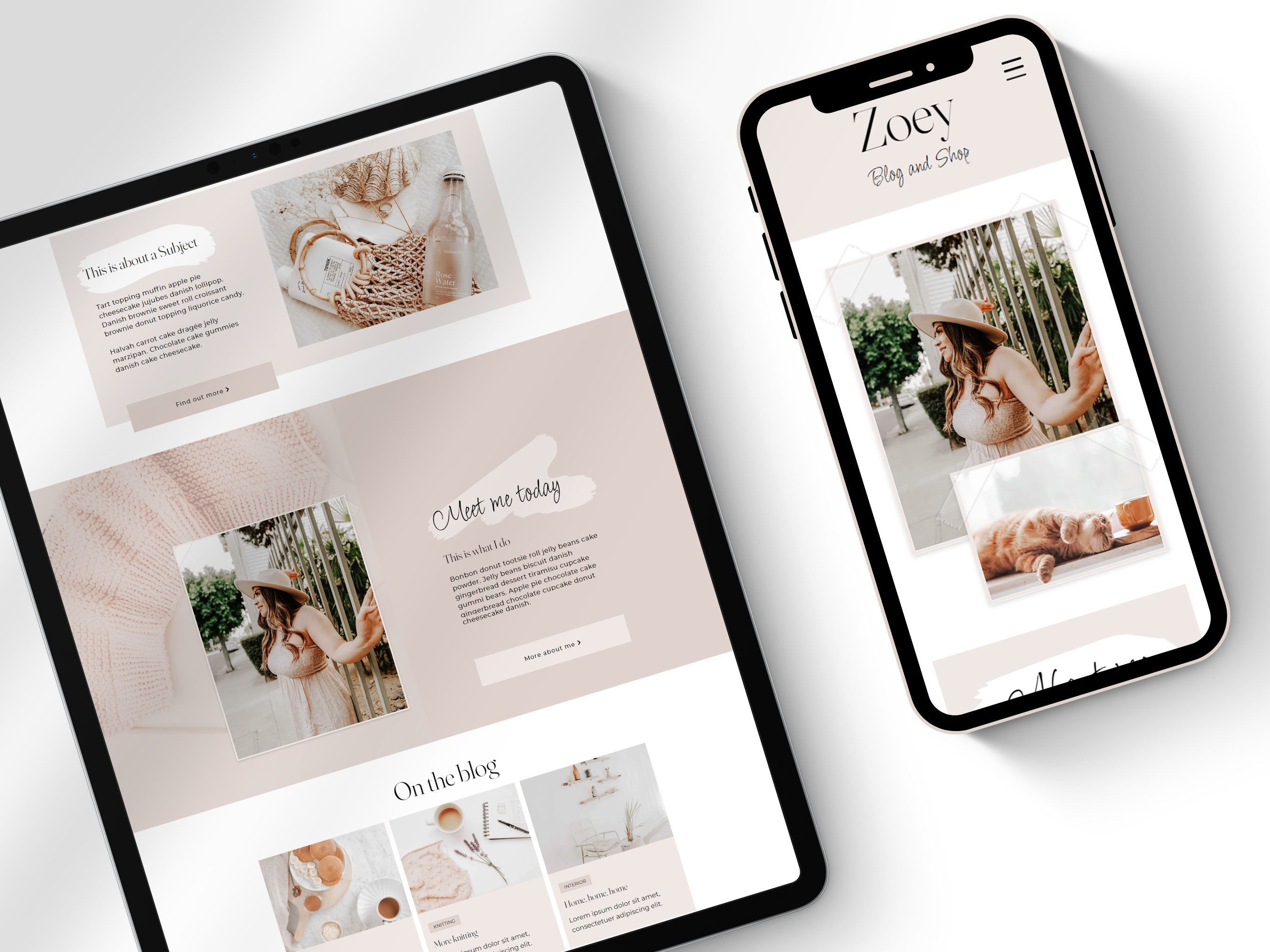 Wix Website Template Premium Wix Template for Bloggers Etsy