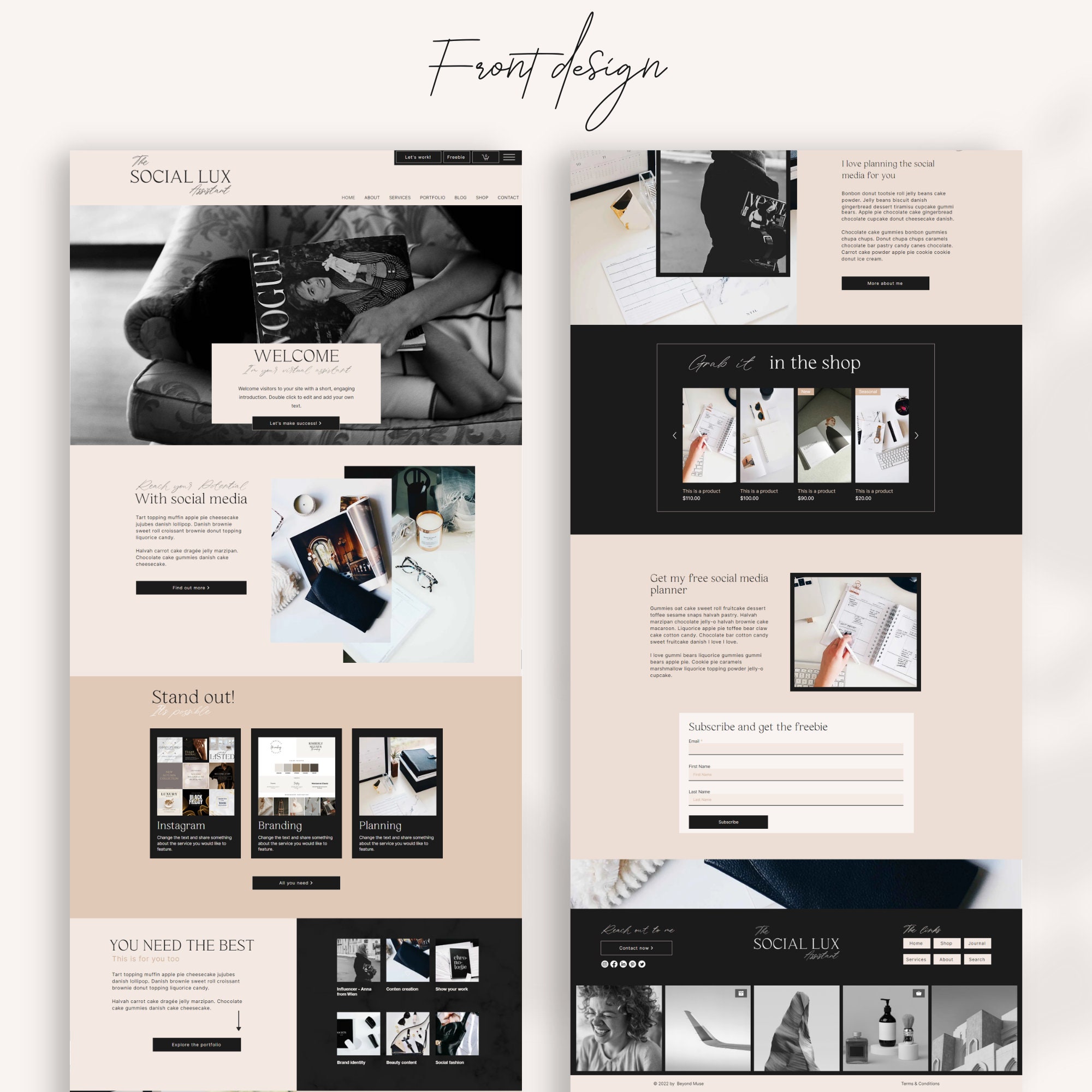 Wix Template Examples Wix Website Template Wix Template for Virtual Assistant Luxury Wix ...