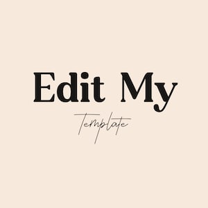 Edit My Canva Template For Me | Customization For ONE Template