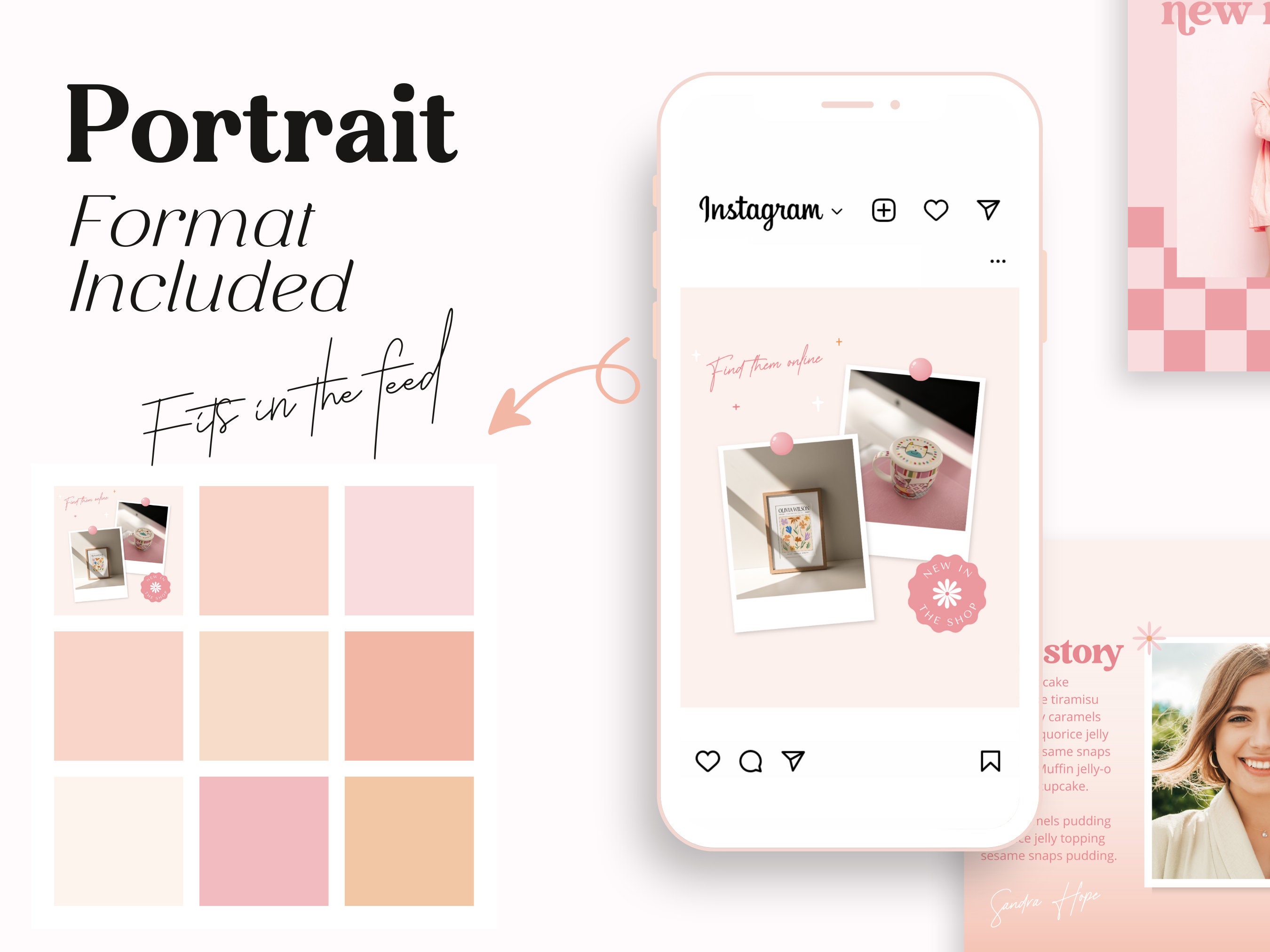 Pastel Instagram Post Template | 90s Social Media Template | Instagram ...