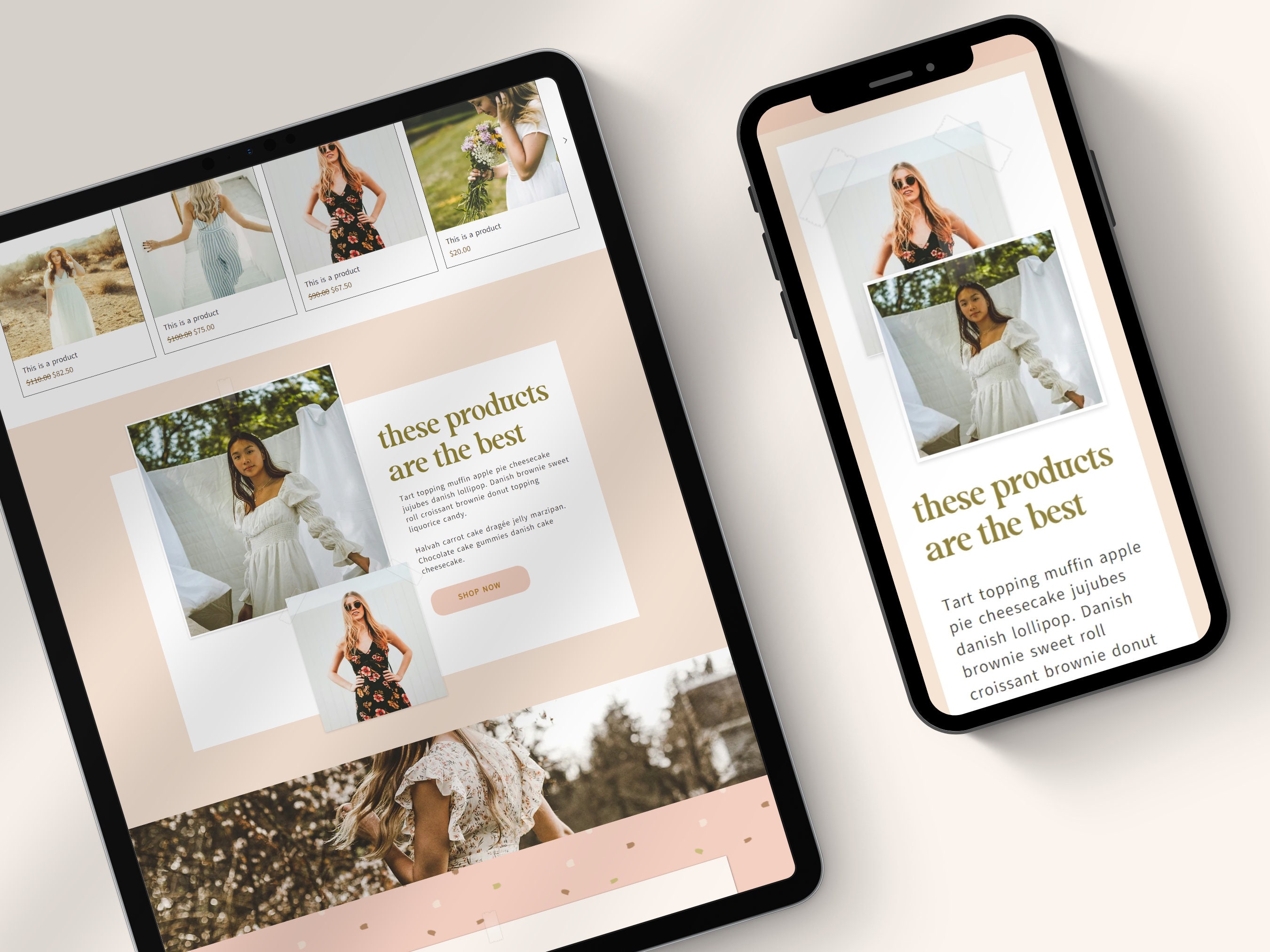 Wix Website Template - Wix Template - Delicate & Natural - Ecommerce ...