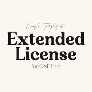 Extended Font License for ONE Font - Use with Corjl and Templett - Editable Templates - Beyond Muse
