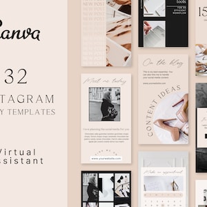 Virtual Assistant Instagram Template | social media template | Instagram Story template | Social Media Manager| Canva Template - Social Lux