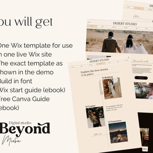 Photographer Wix Website Template - Boho Wix Website Design Photography ...