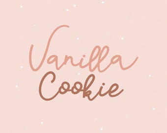 Vanilla Cookie handwritten font -  bold script font - handlettered Font - cricut font - procreate fonts - cute font - bouncy font