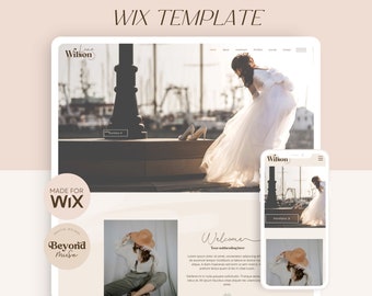 Wix Website Template Photographer - boho Wix Wedding photography - Wix Website Design Photographer - Wix Website - Modern Portfolio - Luna