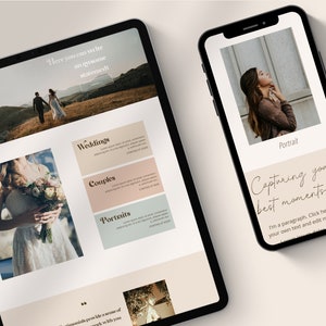 Wix Website Template Photographer - Boho Wix Wedding Photography - Wix ...