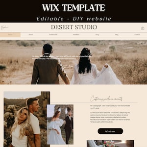 Photographer Wix Website Template - Boho Wix Website Design Photography - Bold wix template - Photography Wix website templates - Desert