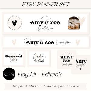 Etsy banner - Etsy shop banners for etsy sellers - etsy shop kit - Boho etsy banner template - etsy branding kit - sell on etsy- Amy