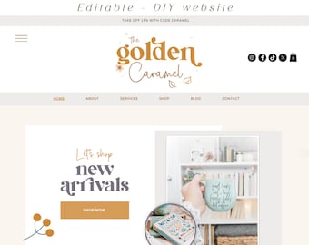 Wix Website Template - Wix Template - Wix Layout - E-Kommerz - Blog - Wix Shop - Moderne Website - Portfolio Wix Template - CA1