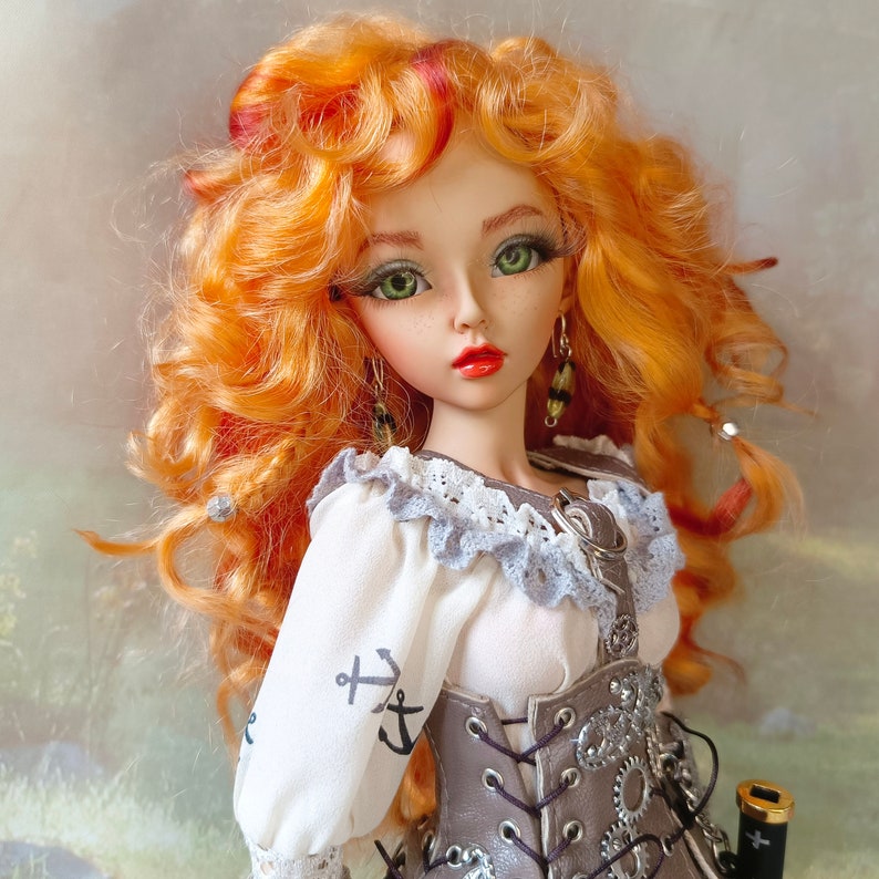 OOAK BJD Pirate Celine Doll Set 1/4 16.5 41cm Pirate Style Articulated