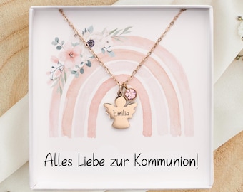 Personalisierte Kette zur Kommunion Schutzengel