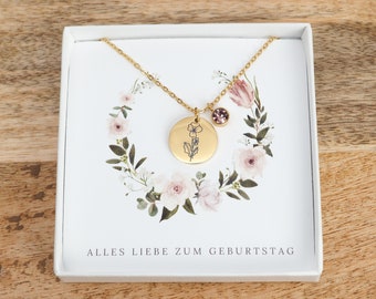 Geschenk zum Geburtstag Halskette Freundin Mama