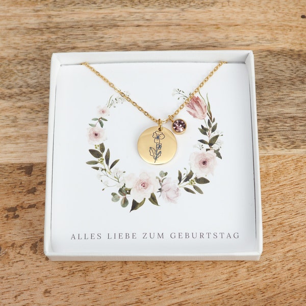 Geschenk zum Geburtstag Halskette Freundin Mama