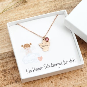 Necklace with guardian angel baptism necklace gift baptism communion birth girl boy image 9