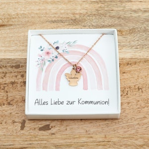 Personalized necklace for communion guardian angel image 1