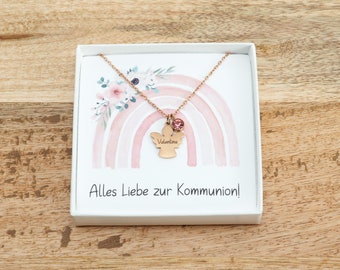 Personalized necklace for communion guardian angel