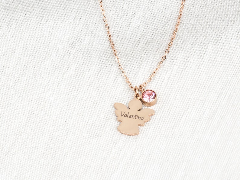 Necklace with guardian angel baptism necklace gift baptism communion birth girl boy image 7