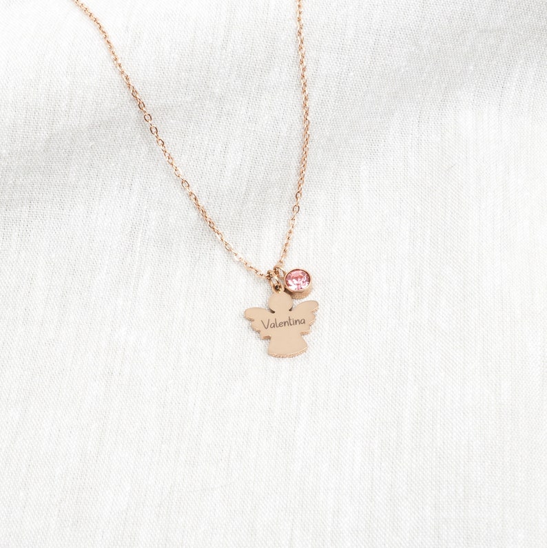 Necklace with guardian angel baptism necklace gift baptism communion birth girl boy image 6
