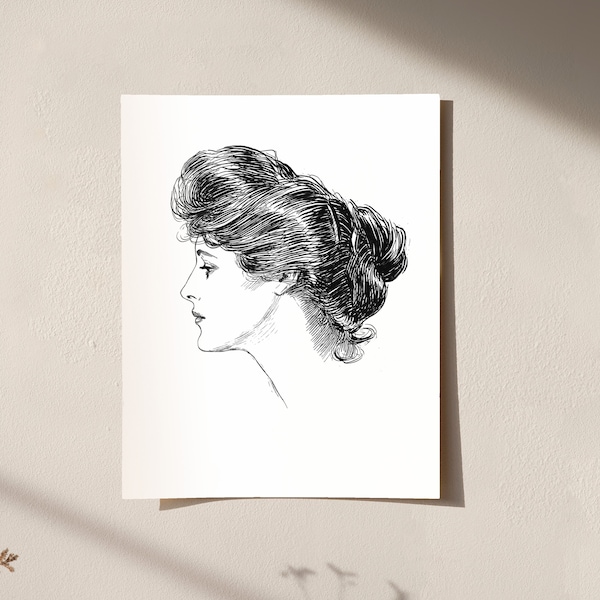 Gibson Girl Print - Etsy
