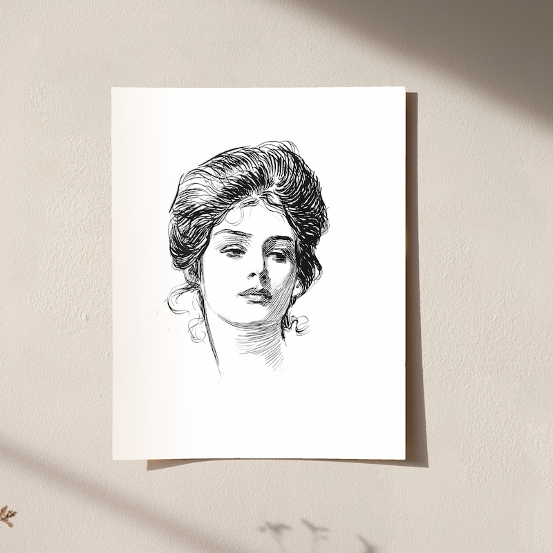 Gibson Girl Print - Etsy