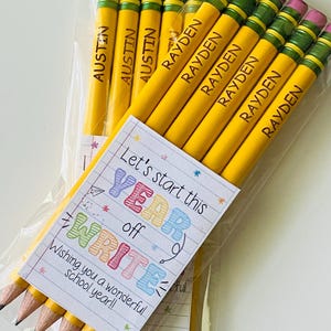 Personalized My First Ticonderoga Pencils, Kindergarten Gift, Pre-K Gift, Back to School Pencils, Jumbo Pencils, Start the Year Off Write