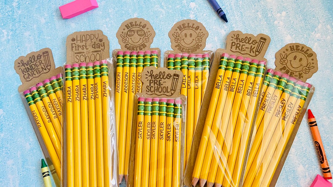 Personalized Kindergarten Pencils, Kindergarten Gift, Prek Gift, Back