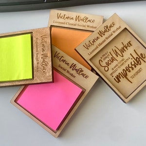 Personalized Social Worker Gift, Social Worker Sticky Note Holder, Social Worker Graduation Gift, Truly Great Social Worker, Desk Organizer