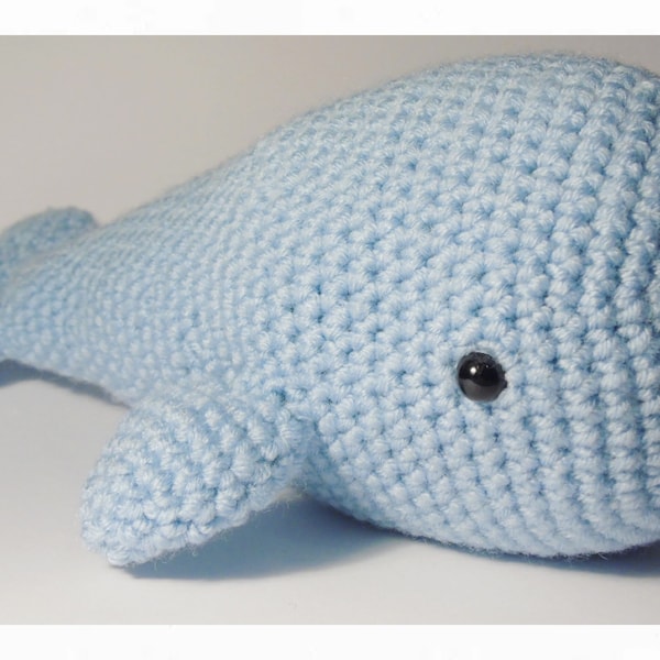 Crochet amigurumi wale, blue, cuddly toy gift