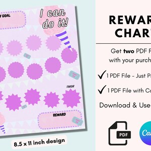 Reward Chart, Behavior Chart, Kids Reward Chart, Printable Reward Chart, Reward Chart Download, Reward Chart for Kids, Toddler Reward Chart
