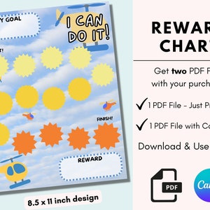 Reward Chart, Behavior Chart, Kids Reward Chart, Printable Reward Chart, Reward Chart Download, Reward Chart for Kids, Toddler Reward Chart