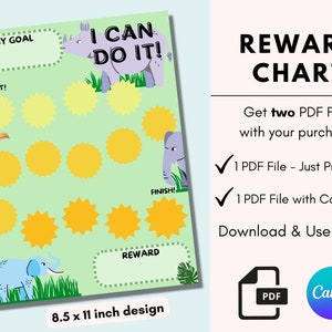 Reward Chart, Behavior Chart, Kids Reward Chart, Printable Reward Chart, Reward Chart Download, Reward Chart for Kids, Toddler Reward Chart
