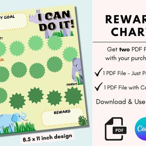 Reward Chart, Behavior Chart, Kids Reward Chart, Printable Reward Chart, Reward Chart Download, Reward Chart for Kids, Toddler Reward Chart